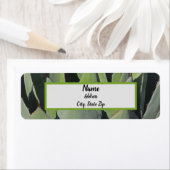 Green Agave Leaves Botanical Photo Southwest Etiket (Insitu)