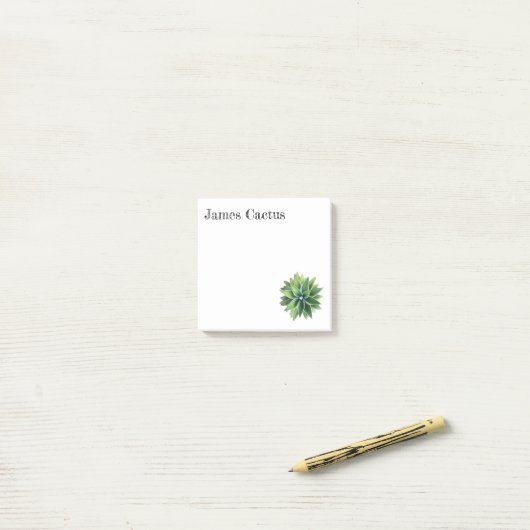 Green Agave Succulent Post-it Notes (Op bureau)