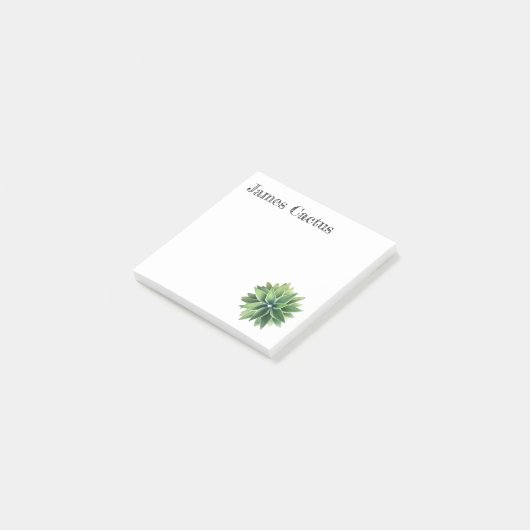 Green Agave Succulent Post-it Notes (Schuin)