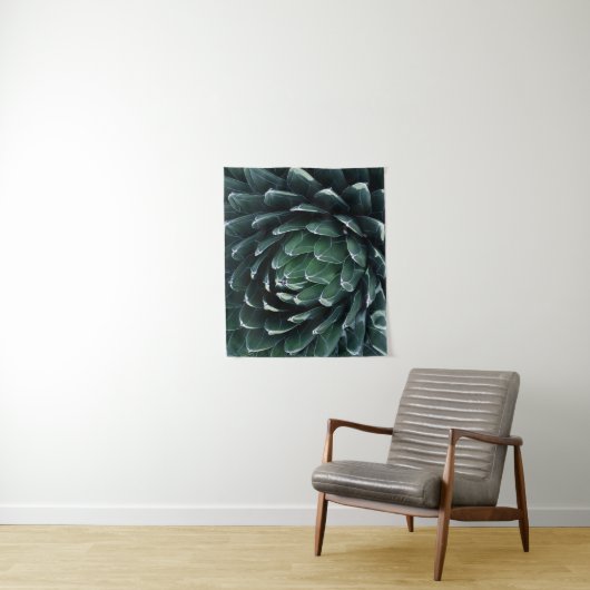 Green Agave Wandkleed (In situ)