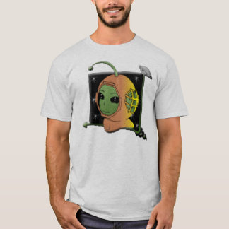 Green Alien Army Soldier T-shirt