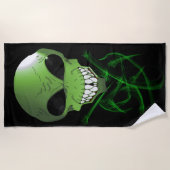 Green alien Beach Towel Strandlaken (Voorkant)