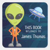 Green Alien Book Label (Voorkant)