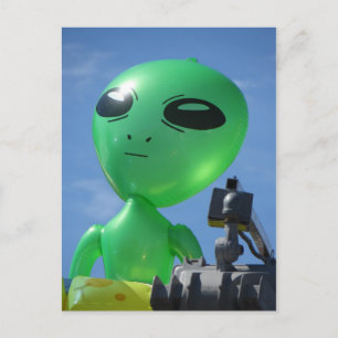 Green Alien Briefkaart