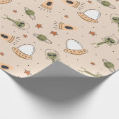 Green Alien Cadeaupapier (Hoek)