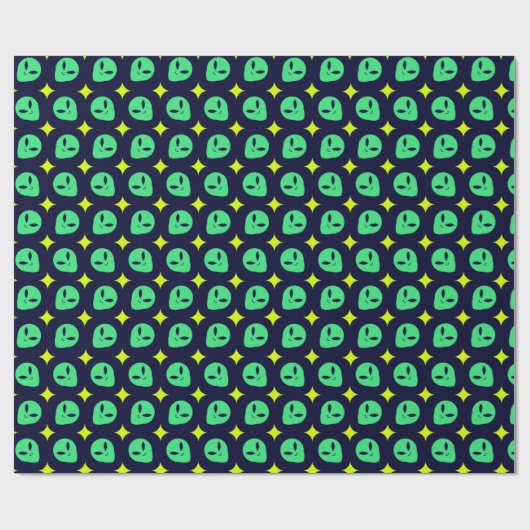 Green Alien Cadeaupapier (Vlak)