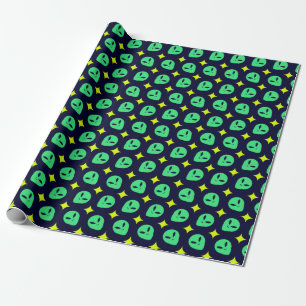 Green Alien Cadeaupapier