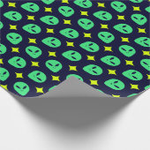 Green Alien Cadeaupapier (Hoek)
