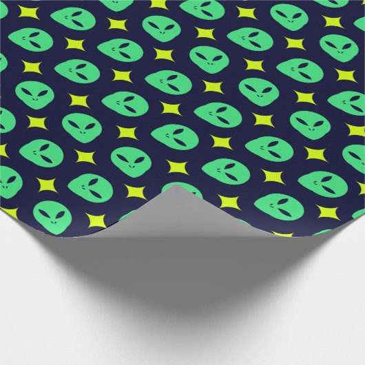 Green Alien Cadeaupapier (Hoek)