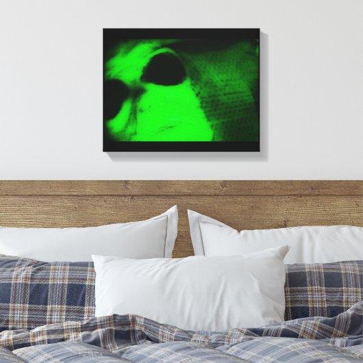 Green Alien Canvas Afdruk (Insitu (Slaapkamer))