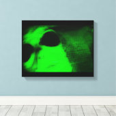 Green Alien Canvas Afdruk (Insitu (Houten vloer))