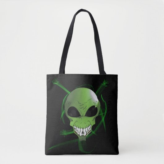 Green Alien Canvas tas (Voorkant)