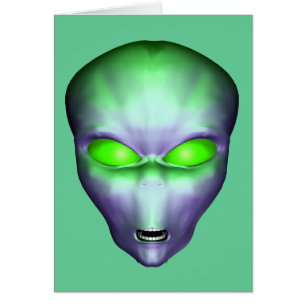 Green Alien Face