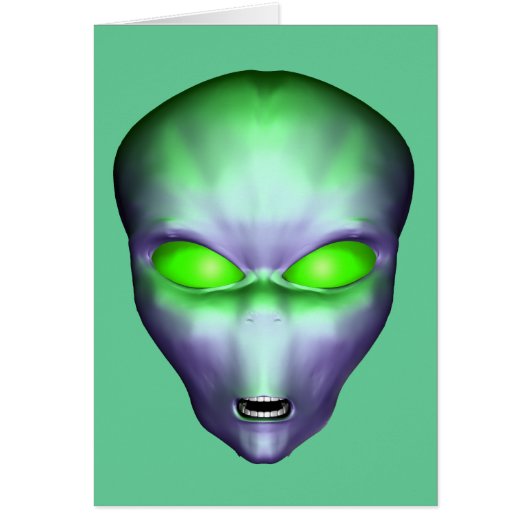 Green Alien Face (Voorkant)