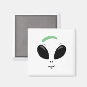 Green Alien Face Halloween kostuum Magneet (Voorkant / Achterkant)