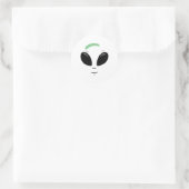 Green Alien Face Halloween kostuum Ronde Sticker (Tas)