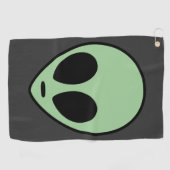 Green Alien Golfhanddoek (Horizontaal)