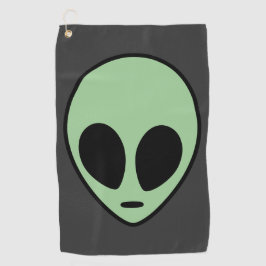 Green Alien Golfhanddoek