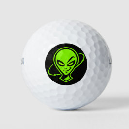Green Alien Good Luck Golf Ball Golfballen