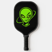Green Alien Good Luck Pickleball Paddle (Voorkant)