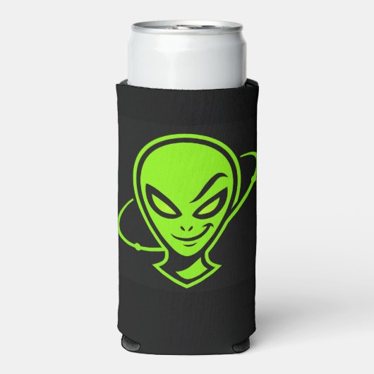 Green Alien Good Luck Seltzer Blikjeskoeler (Seltzer Voorkant)