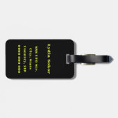 Green Alien Head Bagagelabel (Achterkant horizontaal)