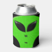 Green Alien Head Blikjeskoeler (Blikje Voorkant)