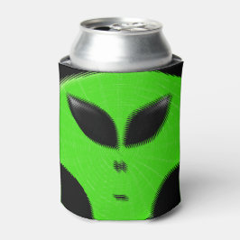 Green Alien Head Blikjeskoeler