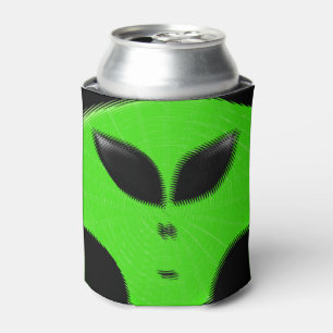 Green Alien Head Blikjeskoeler