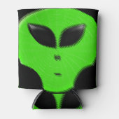 Green Alien Head Blikjeskoeler (Voorkant)