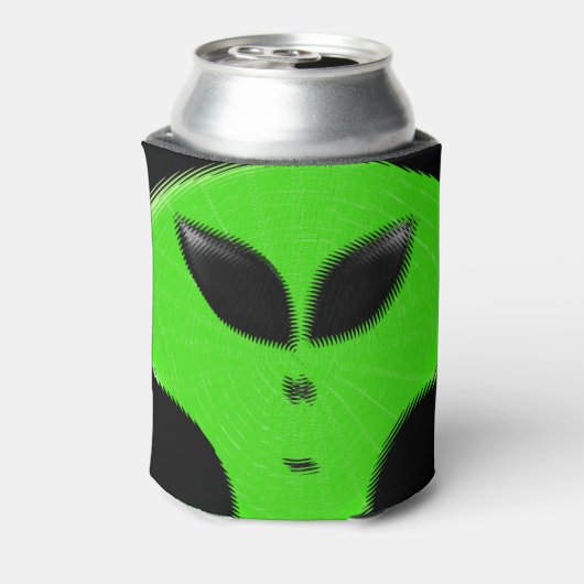 Green Alien Head Blikjeskoeler (Blikje Achterkant)