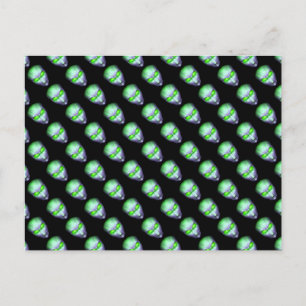 Green Alien Head Briefkaart