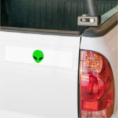 Green Alien Head Bumpersticker (Op Truck)