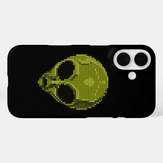 Green Alien Head Case-Mate iPhone Case (Achterkant (horizontaal))