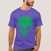 Green Alien Head Funny Etraterrestrial Life Cool f T-shirt (Voorkant)
