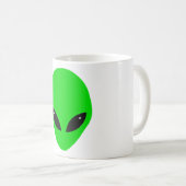 Green Alien Head Koffiemok (Voorkant rechts)