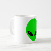 Green Alien Head Koffiemok (Voorkant links)