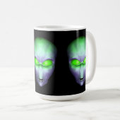 Green Alien Head Koffiemok (Voorkant rechts)
