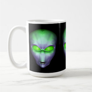 Green Alien Head Koffiemok