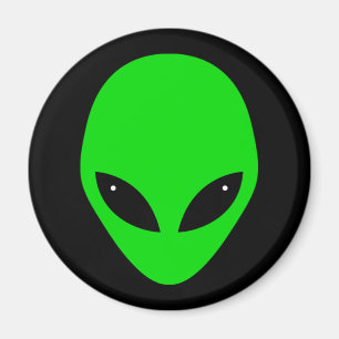 Green Alien Head Magneet