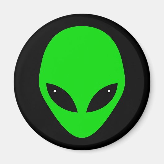 Green Alien Head Magneet (Voorkant)