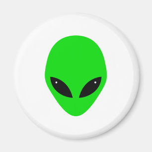 Green Alien Head Magneet
