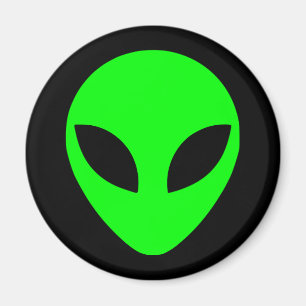Green Alien Head Magneet