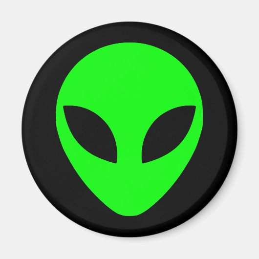 Green Alien Head Magneet (Voorkant)
