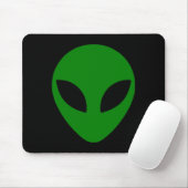 Green Alien Head Muismat (Met muis)