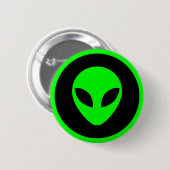 Green Alien Head Ronde Button 5,7 Cm (Voorkant /achterkant)