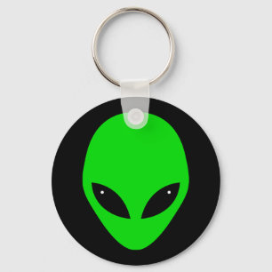 Green Alien Head Sleutelhanger