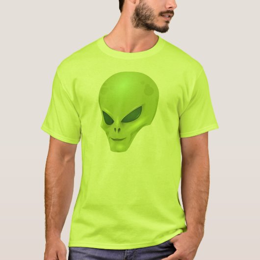 Green Alien Head T-Shirt (Voorkant)