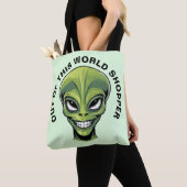 Green Alien Head Tote Bag (Dichtbij)