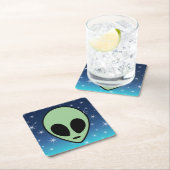 Green Alien Kartonnen Onderzetters (Insitu)